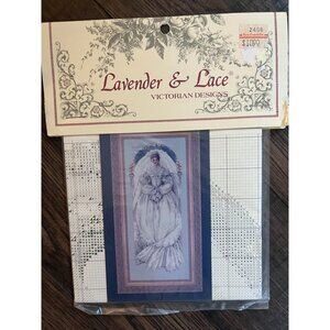 Lavender & Lace WHITE LACE Cross Stitch Pattern LL40 NIP‎